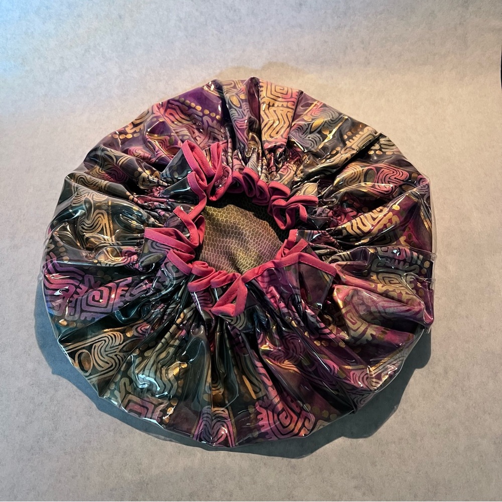 shower bonnet shower cap with protective plastic
